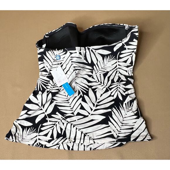 Bleu Rod Beattie Urban Oasis Shirred Bandeau Tankini Top Swim 10 NWT - Picture 4 of 8